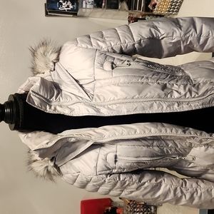 Gray puffer jacket